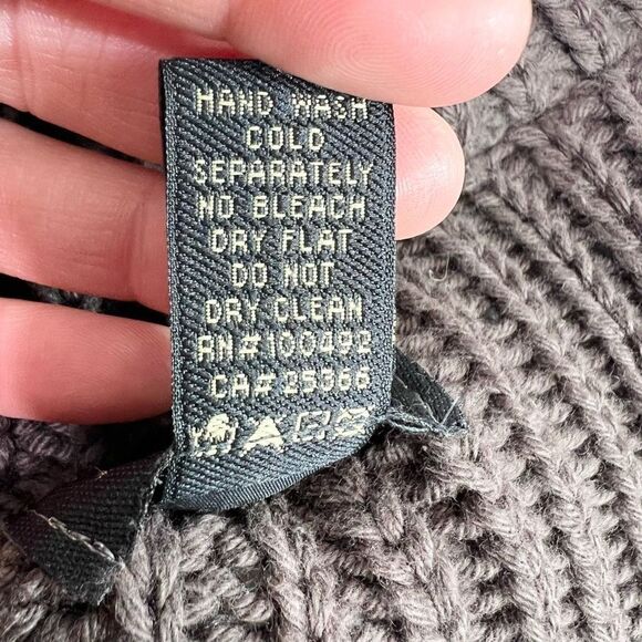 Pure Handknit Cardigan Sweater Womens Small Brown Cotton Button-Up Long Sleeve - Picture 6 of 9